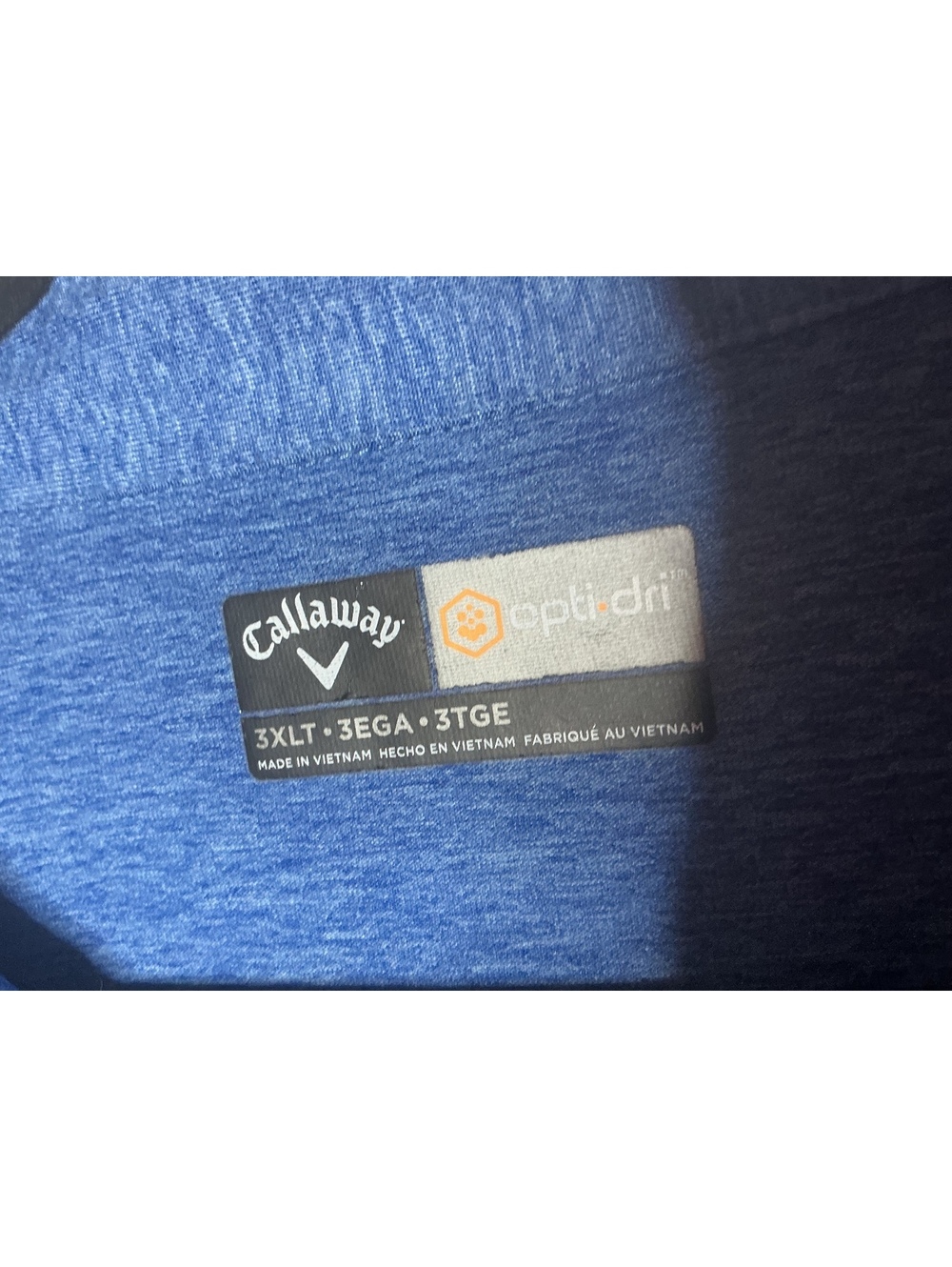 < Men’s Callaway Moisture Wicking Opti-Dri Blue Golf Polo > - Picture 2 of 3